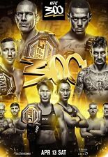 UFC 300 Fight Poster 11x17 Inches - Pereira vs Hill | Gaethje vs Holloway - NEW picture