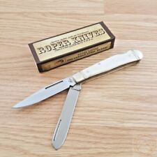 Roper Knives Double Action Pocket Knife 1065 Carbon Steel Blades Bone Handle picture