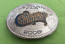 VINTAGE 2006 AMERICAN FAIR RODEO COWBOY CHAMPION WAGES SILVER TROPHY BELT BUCKLE picture