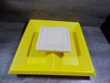Tupperware Yellow 3 Piece Get Together Buffet Tray #1385 + Dish 1386 & Lid 1387 picture