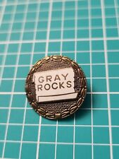 Vintage Gray Rocks Gold Tone Lapel Pin  picture