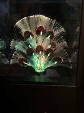 Nice vtg Fiber Optic Peacock Color Changing Light Musical 1987 Yirng Shehng picture