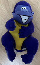 Zyrtec Pfizer Gorilla Beanie Plush Stuffed Animal 1998 Promo Item Purple 7” picture