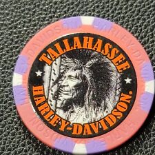TALLAHASSEE HD ~ FLORIDA (Pink/Purple Wide) Harley Davidson Poker Chip picture