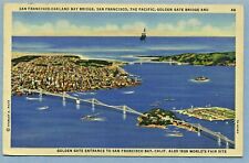 Postcard  San Francisco Oakland Bay Bridge 1939    A-21 picture