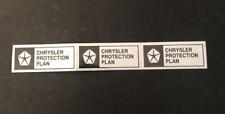 3 NOS Chrysler Protection Plan Decal Sticker Dodge Plymouth Jeep Mopar Vtg Lot picture