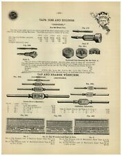 1895 PAPER AD 10 PG Lightning Tap Wrench Dies Blacksmith Screw Plates  picture