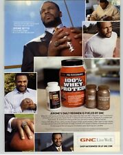 2007 GNC Whey Protein Supplement Promo Jerome Bettis Photo Vintage Print Ad picture