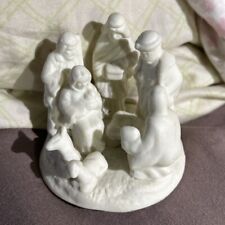 Vintage Ceramic Nativity Scene Unpainted White Small - single piece picture