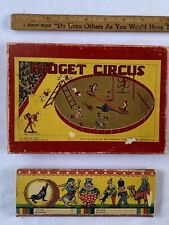 Antique 1928 Midget Circus Game Box & Dixon Circus Parade Sliding Picture Toy picture
