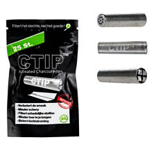 Cigarette Filter Tips Reusable Metal Aluminium CTIP Activated Carbon 25pcs Gift picture
