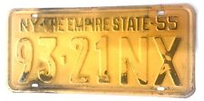 1955 New York License Plate Vintage picture