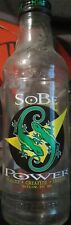 Vintage, SoBe Power, 20 oz Empty Glass Bottle, SoBe Collectible With CAP picture