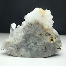 150g Natural Crystal Cluster Quartz,Specimen Stone,Hand-Carved Crystal FISH picture