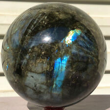 7.12lb  Natural labradorite ball rainbow quartz crystal sphere gem reiki healing picture