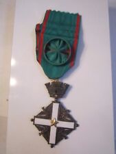 ITALY ORDER OF MERIT BREAST BADGE WITH RIBBON - STERLING SILVER - BOX SC-4 picture
