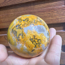 372g Natural Bumblebee Quartz Sphere Crystal Energy Ball Reiki Gem Decor picture