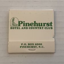 Vintage Pinehurst Hotel And Country Club Matchbook Full Unstruck Ad Souvenir picture
