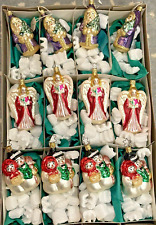 12 - RARE VINTAGE Inge Glas OLD WORLD CHRISTMAS Retail NOS Santa Angel Ornaments picture