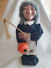 Vintage Telco Motion-ettes Of Halloween Animated Lighted Witch 23” Tested picture