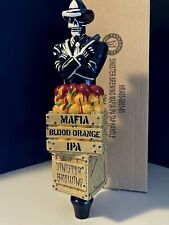 Sinister Brewing Beer Tap Handle Mafia Blood Orange IPA Skeleton Skull Gangster picture