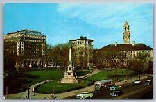 Postcard Common,City Hall,Hotel Bancroft Worcester Massachusetts        A 15 picture