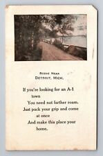 Detroit MI-Michigan Make This Place Your Home Advertising Vintage c1917 Postcard picture