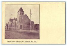 c1905 Christian Church Chapel Exterior Warrensburg Missouri MO Vintage Postcard picture