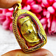 Leklai Suwanracha Yellow Gold Somdej Takrut Gambling Win Magic Thai Amulet 17740 picture