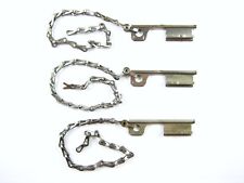 Vintage Detex Watchclock Station Key & Chain Watchman Security Lot of (3) picture
