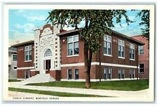 c1920 Public Library Exterior Building Winfield Kansas Vintage Antique Postcard picture