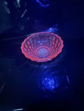 Pink Depression Selenium Glass Bowl  Glows Like Uranium picture