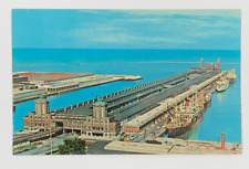 Aerial View Navy Pier Chicago Illinois Postcard 1964 Unposted picture