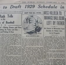 BABE RUTH Newspaper Clipping 1929 picture