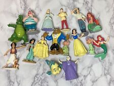 LOT Of 16 Disney Mattel Character Figure 90s Aladdin Snow White Dwarfs Beast Mix picture