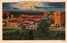 Kansas City MO Missouri Country Club Plaza Shopping Mall Center Vtg Postcard C48 picture