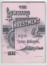 1887 RARE ANNUAL REPORT LOMBARD INVESTMENT CO BOSTON MA picture