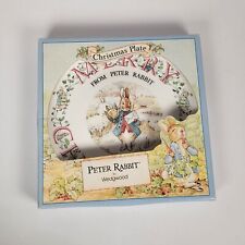 Wedgwood Peter Rabbit Christmas Plate 1993 with Box - Perfect Condition picture