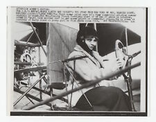 1960 Press Photo of Feminist Blanche Scott First Aviatrix shown in 1910 Cockpit picture