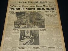 1938 SEPT 25 NEW BEDFORD STANDARD TIMES NEWSPAPER - TRAFFIC TO STORM - NT 8913 picture