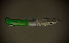 custom handmade forged damascus hunting camping folding pocket knife picture