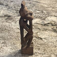 Balinese Wood Male Man Figure Wood Carving Statue 10.5'' Tall picture