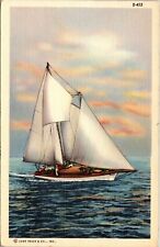 Vintage Postcard~ Sailing Ship Ocean Scene Sailboat Scene  picture