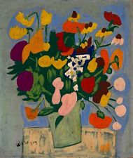 Flowers : William H. Johnson : 1940 : Archival Quality Art Print picture