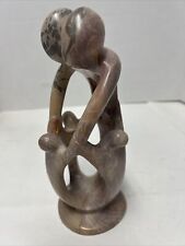 Vintage Abstract Hand Carved Soap Stone Family Unity Figurine Sculpture Kenya picture