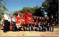 Maynard Fire Dept Truck Dept Engine Postcard UNP VTG Framingham MA Unused picture