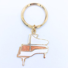 Keychain Grand Piano Gold With White picture