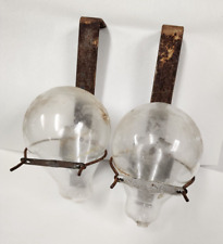 EMPTY Antique SHUR-STOP Glass Globe Fire Extinguisher (2 sets) - Wall Mount picture