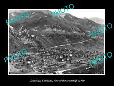 OLD 8x6 HISTORIC PHOTO OF TELLURIDE COLORADO VIEW OF THE TOWNSHIP c1900 picture