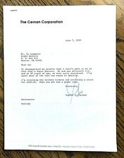 GENE CERNAN Astronaut Signed 1983 Letter to Cy Laughter, Bogie Busters picture